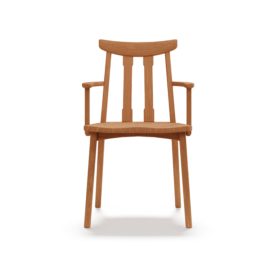 06_AKITSUKI板座アームチェア_正面